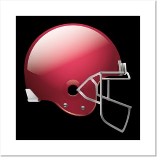 Original Football Helmet In Red Color Posters and Art